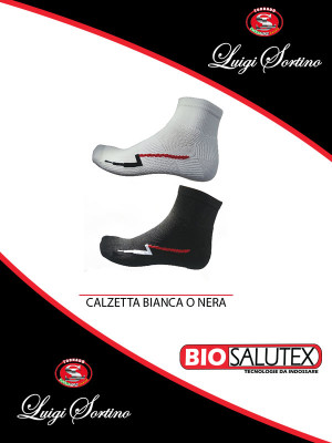 BioSalutex - calzetta bianca o nera per donna